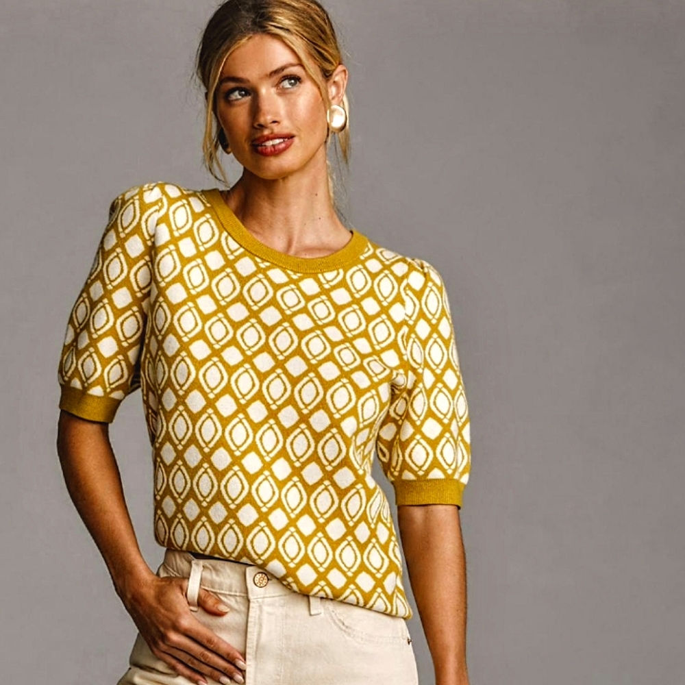 Maeve by Anthropologie Harmon Crewneck Sweater Women's Size Small